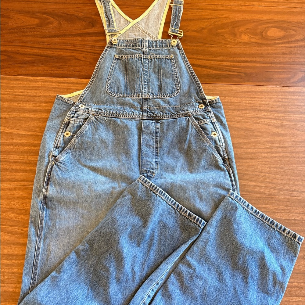 GAP Blue Denim Maternity Overalls - Size Small